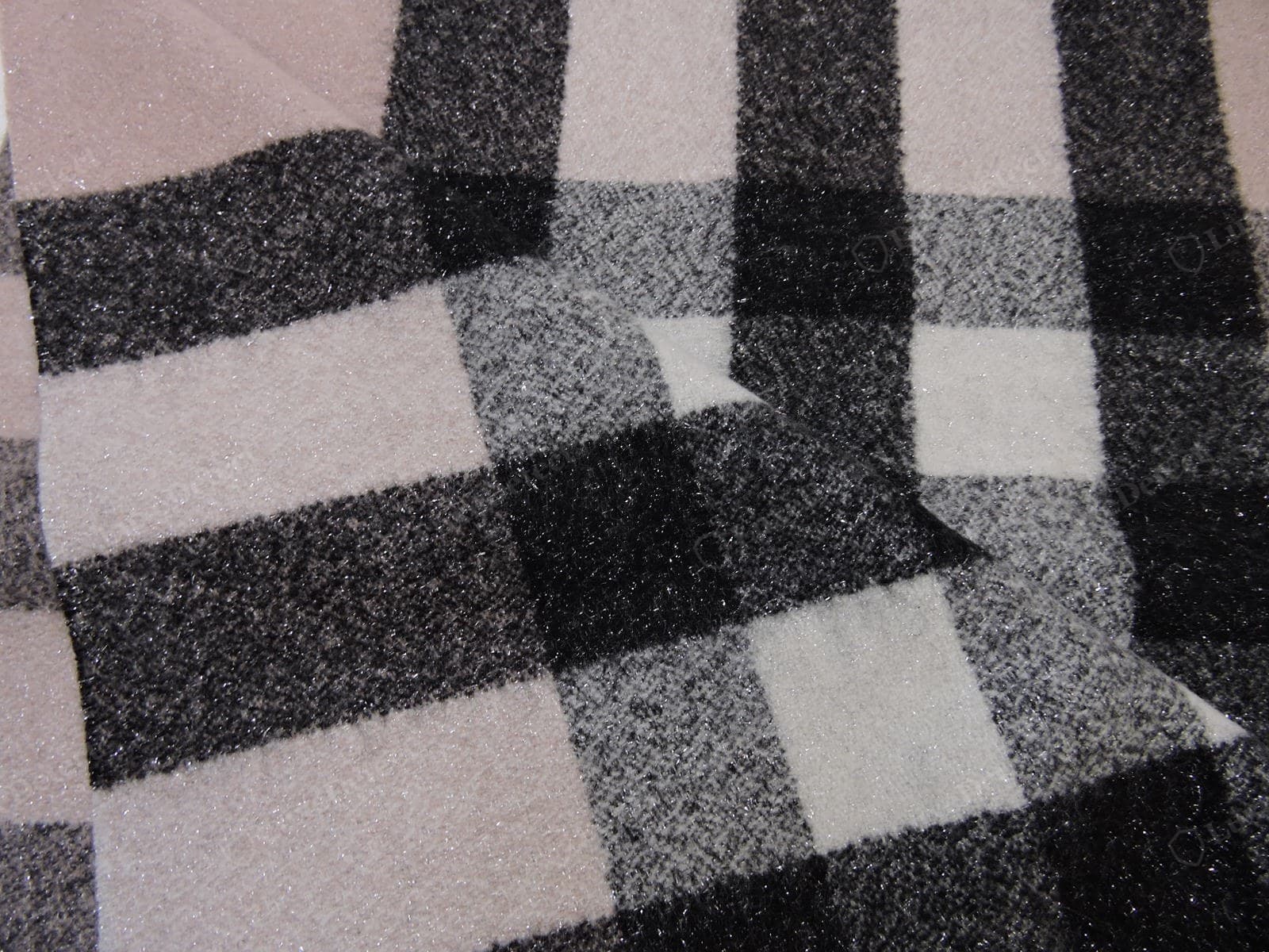 Genuine Burberry scarf check — woven through, appears on both faces, exact stripe proportions, square to the edge
