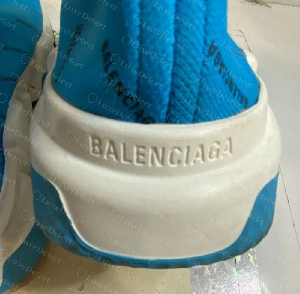 Genuine Balenciaga Speed heel with BALENCIAGA embossed in capitals on the white sole