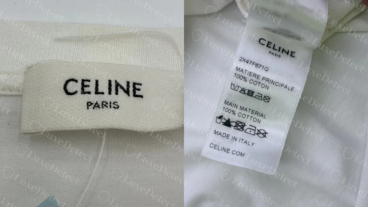 Celine Clothing Real vs Fake: Logo Tees, Knits and Care Labels (2026)