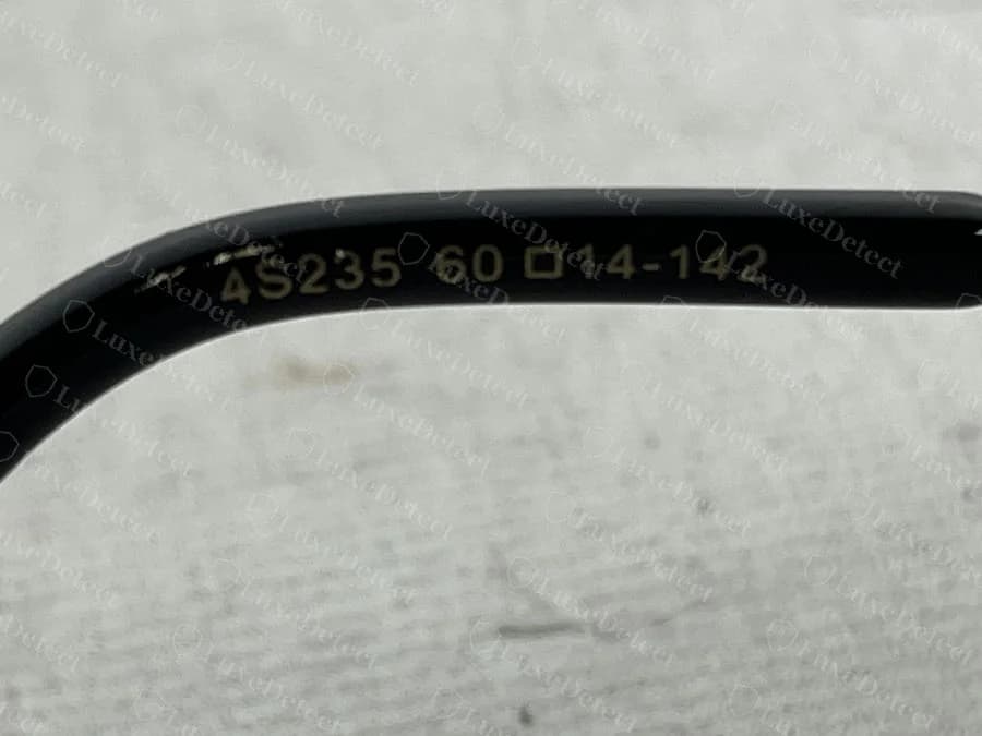 Counterfeit Celine temple printed 4S235 60□14-142. There is no CL prefix and the number is not a Celine model.