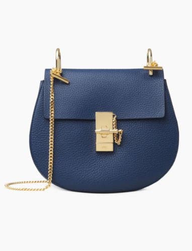 Fake Chloé bag with deformed low-quality leather (left) vs authentic Chloé Drew (right)