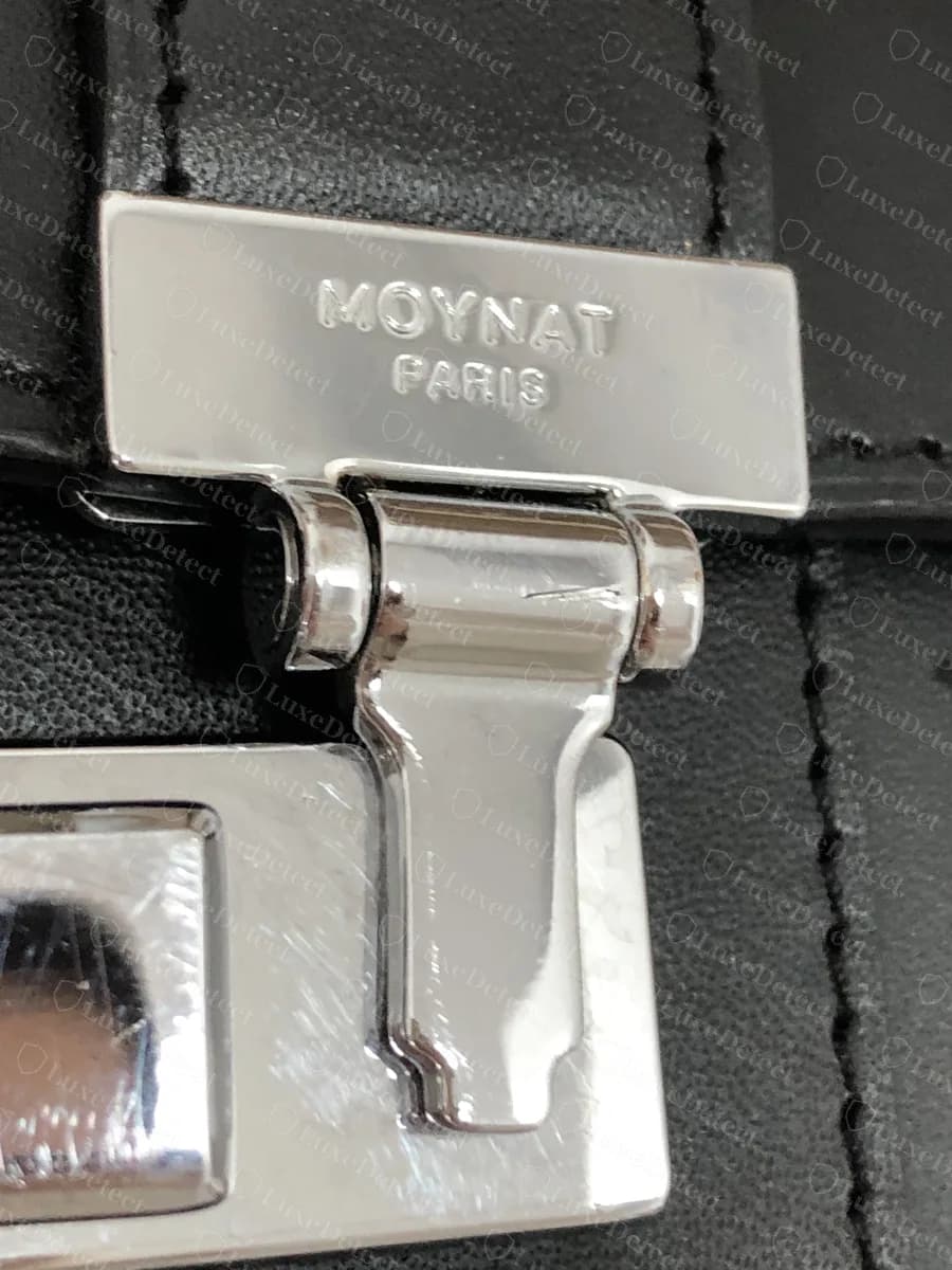 Genuine Moynat Cabotin clasp engraved MOYNAT over PARIS in wide capitals